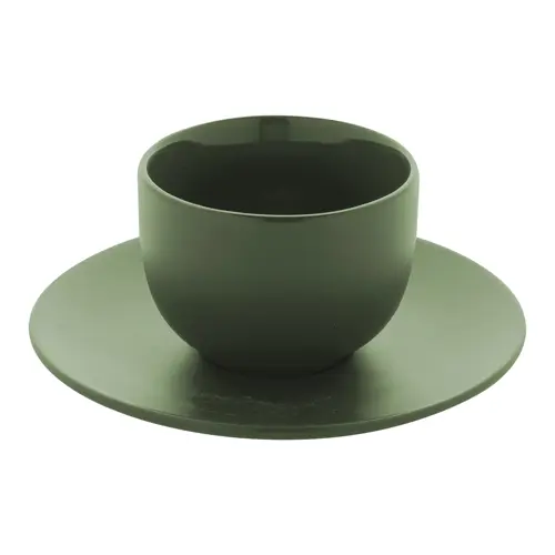 Set 2 tazze da cappuccino in ceramica con piattini 200ml