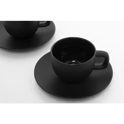 Set 2 tazze da cappuccino in ceramica con piattini 200ml