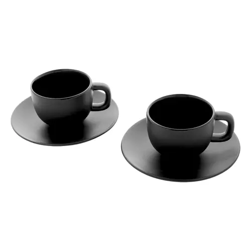 Set 2 tazze da cappuccino in ceramica con piattini 200ml