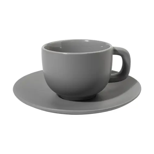 Set 2 tazze da cappuccino in ceramica con piattini 200ml