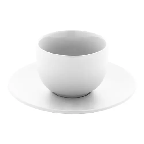 Set 2 tazze da cappuccino in ceramica con piattini 200ml