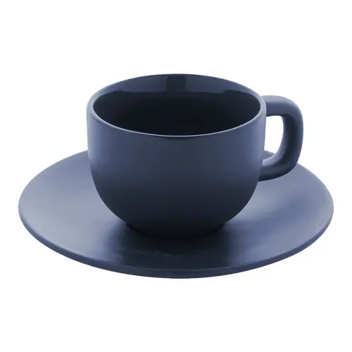 Set 2 tazze da cappuccino in ceramica con piattini 200ml