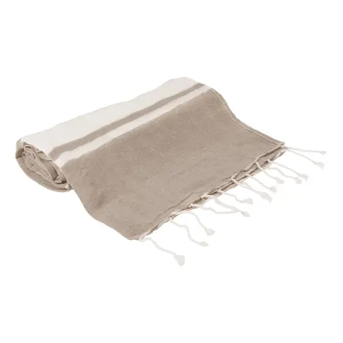 Telo mare in cotone riciclato RPET e sacca con chiusura a coulisse 180gr