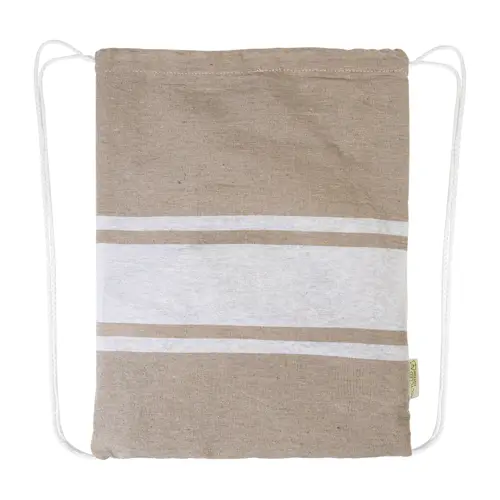 Telo mare in cotone riciclato RPET e sacca con chiusura a coulisse 180gr