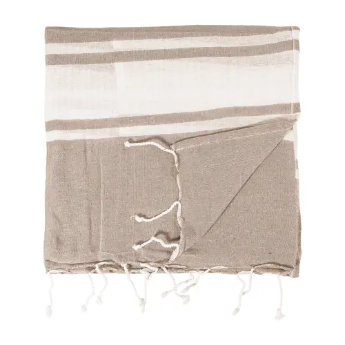 Telo mare in cotone riciclato RPET e sacca con chiusura a coulisse 180gr