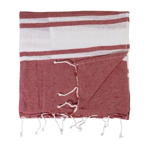 Telo mare in cotone riciclato RPET e sacca con chiusura a coulisse 180gr
