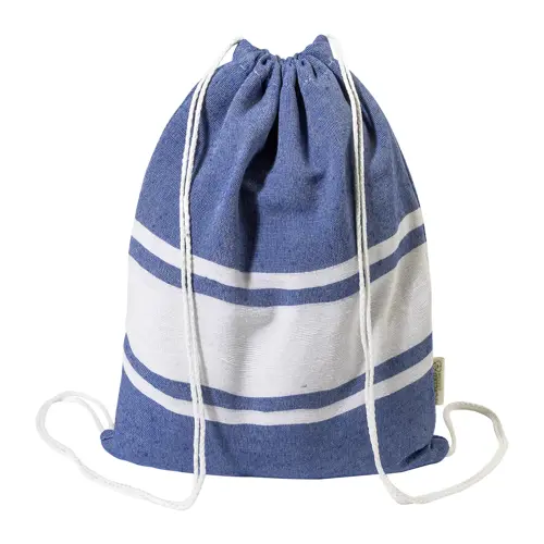 Telo mare in cotone riciclato RPET e sacca con chiusura a coulisse 180gr