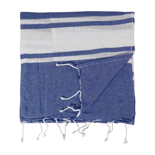 Telo mare in cotone riciclato RPET e sacca con chiusura a coulisse 180gr