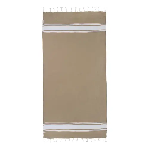 Telo mare pareo bicolore in cotone riciclato e poliestere RPET 180gr 90x180cm