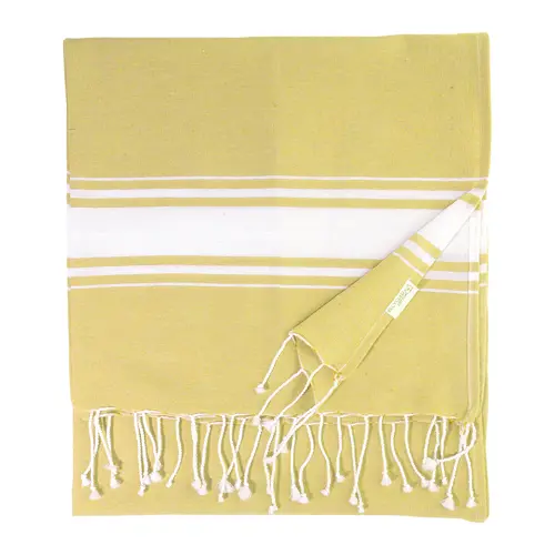 Telo mare pareo bicolore in cotone riciclato e poliestere RPET 180gr 90x180cm