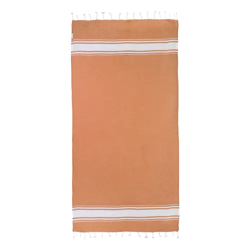 Telo mare pareo bicolore in cotone riciclato e poliestere RPET 180gr 90x180cm