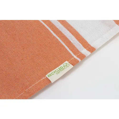 Telo mare pareo bicolore in cotone riciclato e poliestere RPET 180gr 90x180cm