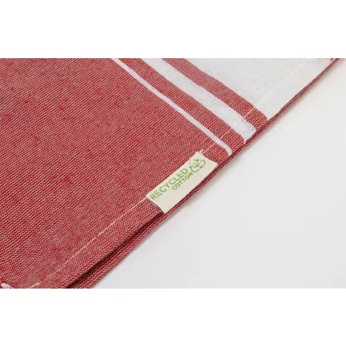 Telo mare pareo bicolore in cotone riciclato e poliestere RPET 180gr 90x180cm