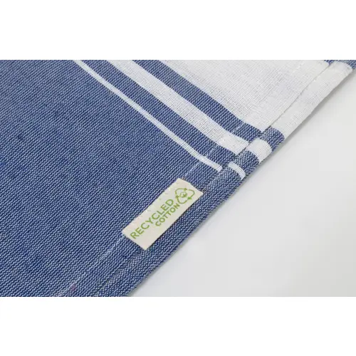 Telo mare pareo bicolore in cotone riciclato e poliestere RPET 180gr 90x180cm