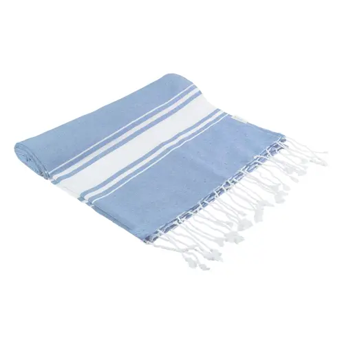 Telo mare pareo bicolore in cotone riciclato e poliestere RPET 180gr 90x180cm