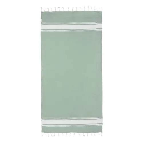 Telo mare pareo bicolore in cotone riciclato e poliestere RPET 180gr 90x180cm