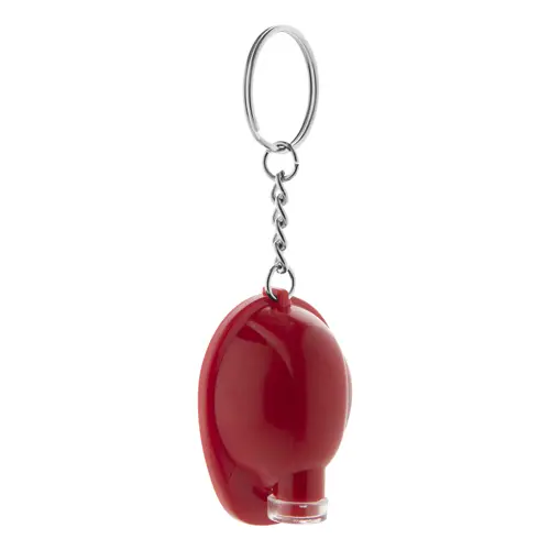 Portachiavi a forma di casco di sicurezza con luce a LED