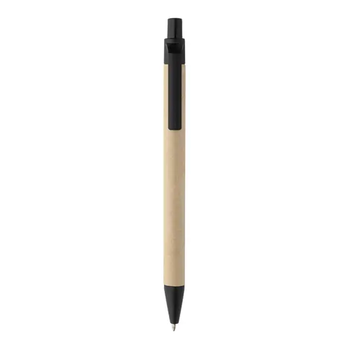 Block notes copertina in pelle PU riciclata fogli a righe segna pagine e penna refill blu