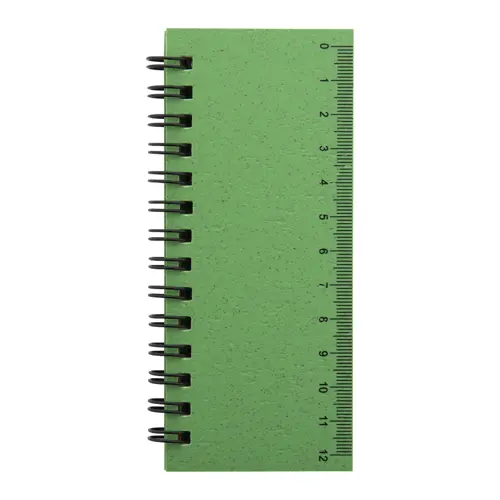 Block note con copertina in plastica ecologica in paglia di grano con fogli in carta riciclata a righe e note adesive segnapagina 54×130×8mm