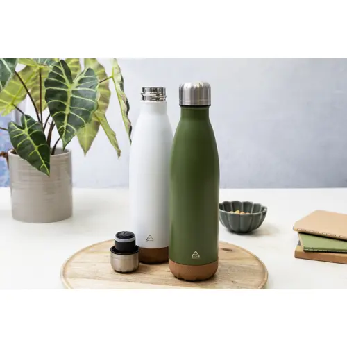 Borraccia termica in acciaio inox a doppia parete e base in sughero 500ml