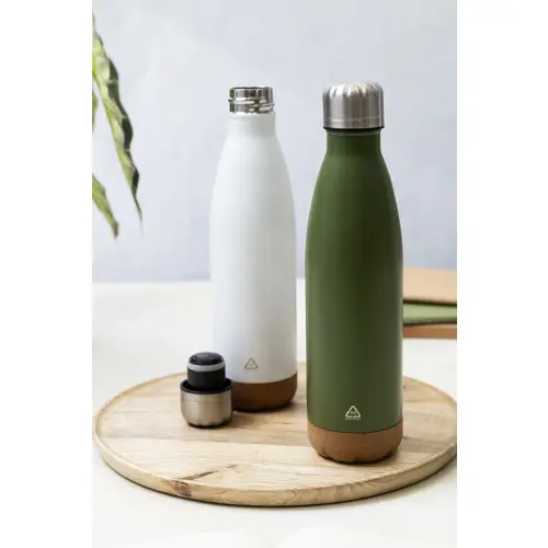 Borraccia termica in acciaio inox a doppia parete e base in sughero 500ml