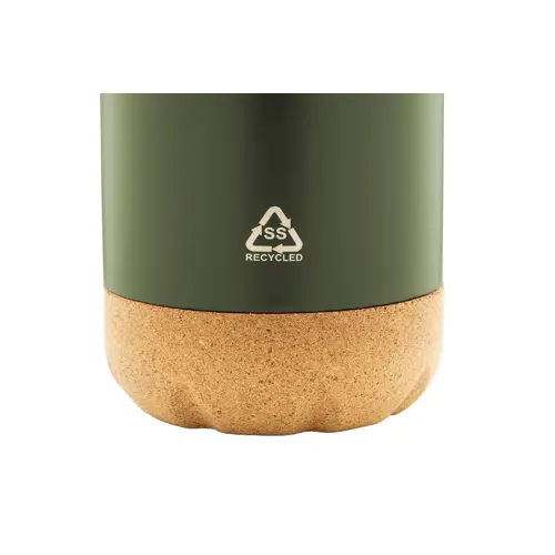 Borraccia termica in acciaio inox a doppia parete e base in sughero 500ml