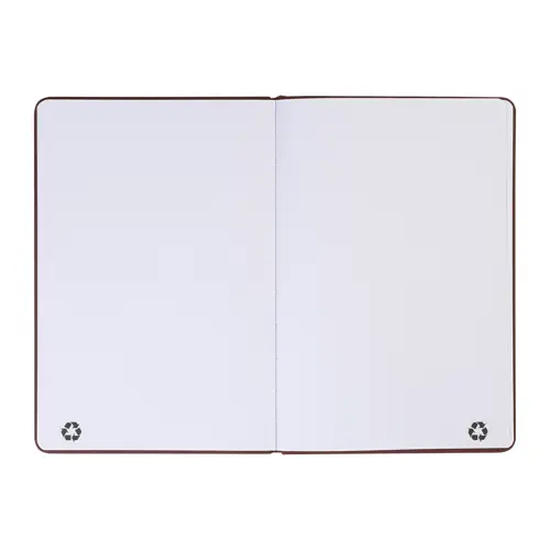 Block notes A5 in PU riciclato RPU con fogli neutri in carta riciclata