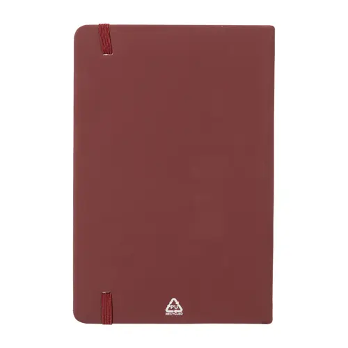 Block notes A5 in PU riciclato RPU con fogli neutri in carta riciclata