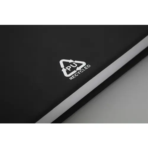 Block notes A5 in PU riciclato RPU con fogli neutri in carta riciclata