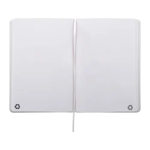 Block notes A5 in PU riciclato RPU con fogli neutri in carta riciclata