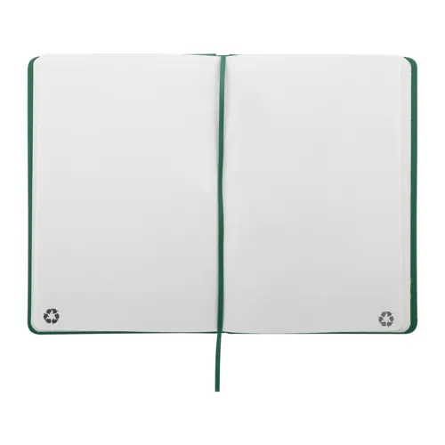 Block notes A5 in PU riciclato RPU con fogli neutri in carta riciclata
