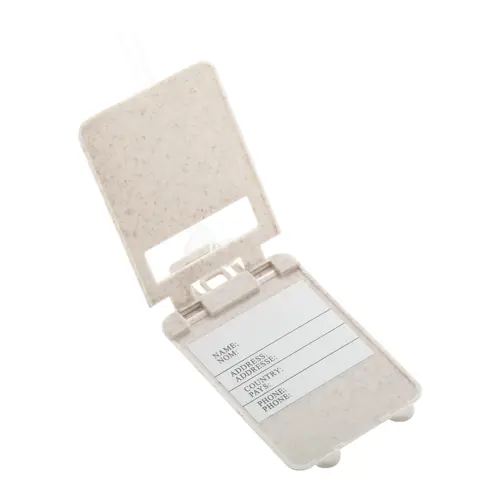 Etichetta per bagagli in plastica ecologica di paglia di grano