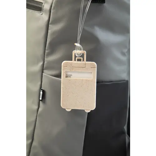 Etichetta per bagagli in plastica ecologica di paglia di grano