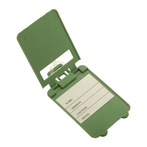 Etichetta per bagagli in plastica ecologica di paglia di grano