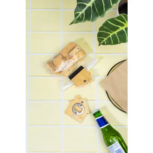 Fermaglio e magnete da frigo a forma di casa in bambù