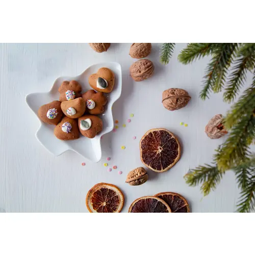 Piatto Natalizio in porcellana 130×150×17 mm