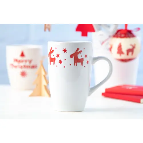 Tazza in porcellana con disegno natalizio da 400ml