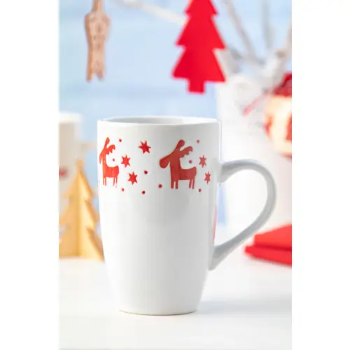 Tazza in porcellana con disegno natalizio da 400ml