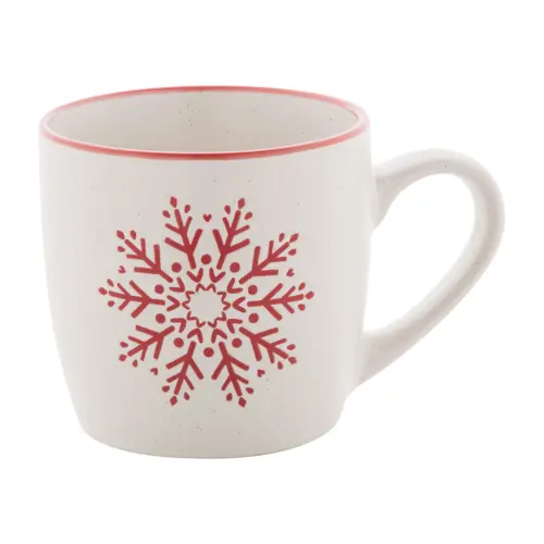 Tazza natalizia da 320ml con disegno natalizio e finitura maculata