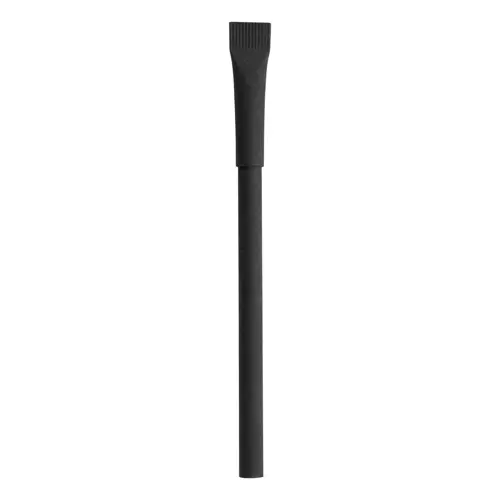 Penna in carta riciclata disponibile in vari colori con cappuccio e refill blu