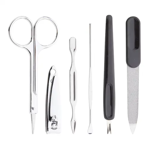 Set manicure in custodia di PVC colorata