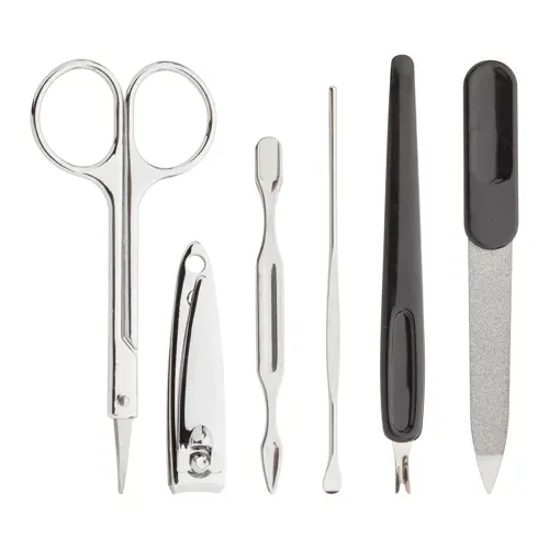 Set manicure in custodia di PVC colorata