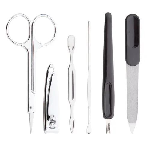 Set manicure in custodia di PVC colorata