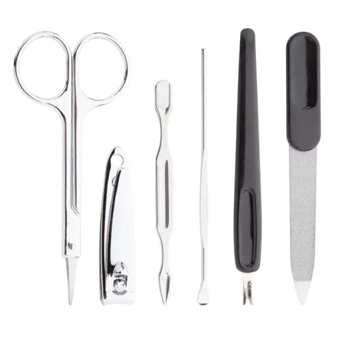 Set manicure in custodia di PVC colorata
