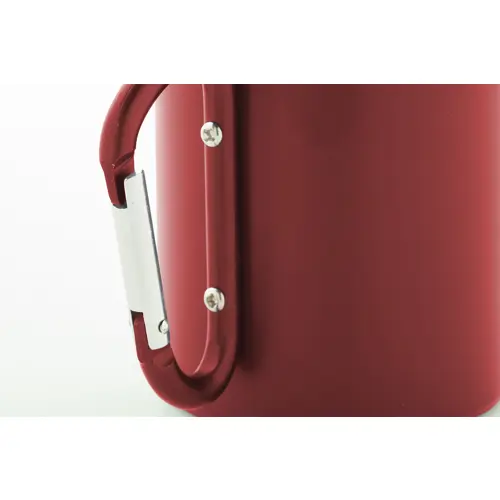 Tazza termica a doppia parete in acciaio inox riciclato con manico a moschettone da 300ml