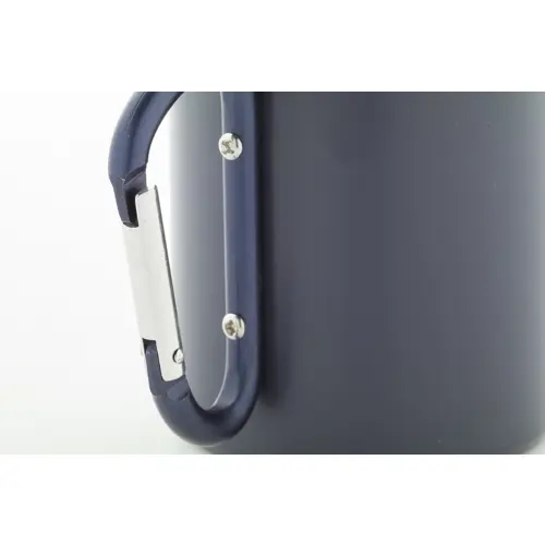 Tazza termica a doppia parete in acciaio inox riciclato con manico a moschettone da 300ml