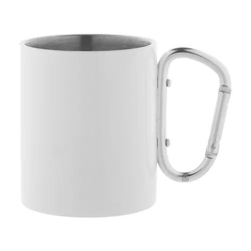 Tazza termica in acciaio inox riciclato da 300ml ideale per sublimazione con moschettone