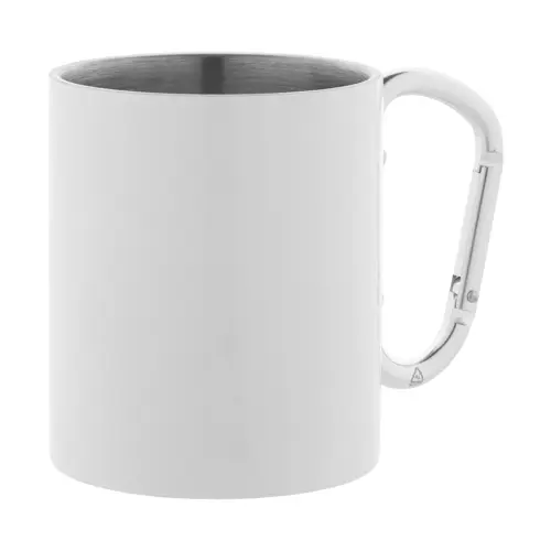 Tazza termica in acciaio inox riciclato da 300ml ideale per sublimazione con moschettone