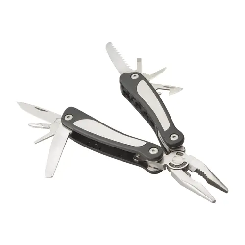 Pinza multifunzionale in acciaio 9 funzioni con custodia in poliestere 70×141×40 mm