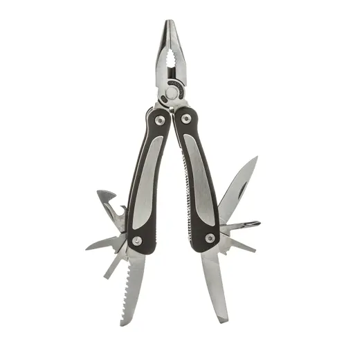 Pinza multifunzionale in acciaio 9 funzioni con custodia in poliestere 70×141×40 mm